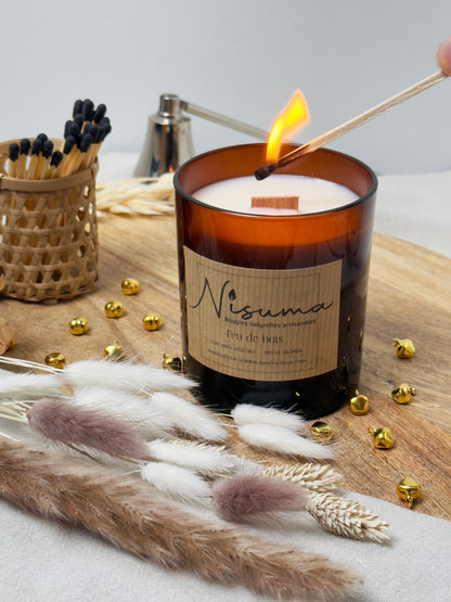 Bougie Feu de Bois